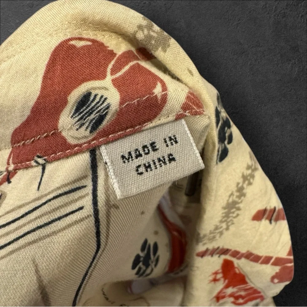 AllSaints Mens Unisex ULUA Patten SIZE Large S/S Hawaiian ‎ Shirt Viscose VGC